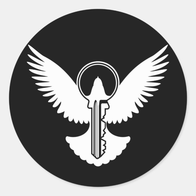 Adesivo Redondo Porta com Chave (Frente)