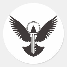 Adesivo Redondo Porta com Chave