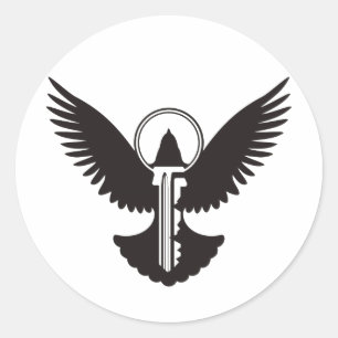 Adesivo Redondo Porta com Chave