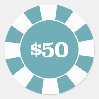Adesivo Redondo Porta copos Poker 50 Azul