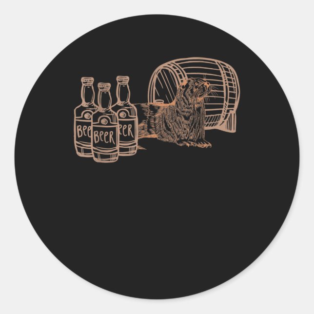 Adesivo Redondo Porta do Bebado do tampa frontal (Frente)