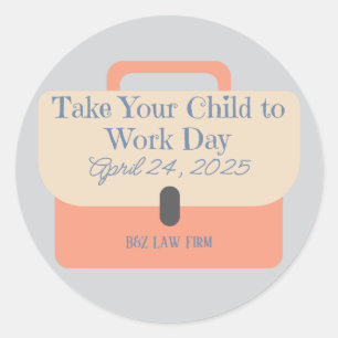 Adesivo Redondo Porta-documentos personalizados Traga seu filho pa