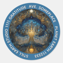 Adesivo Redondo Portal Celestial | Árvore da Vida