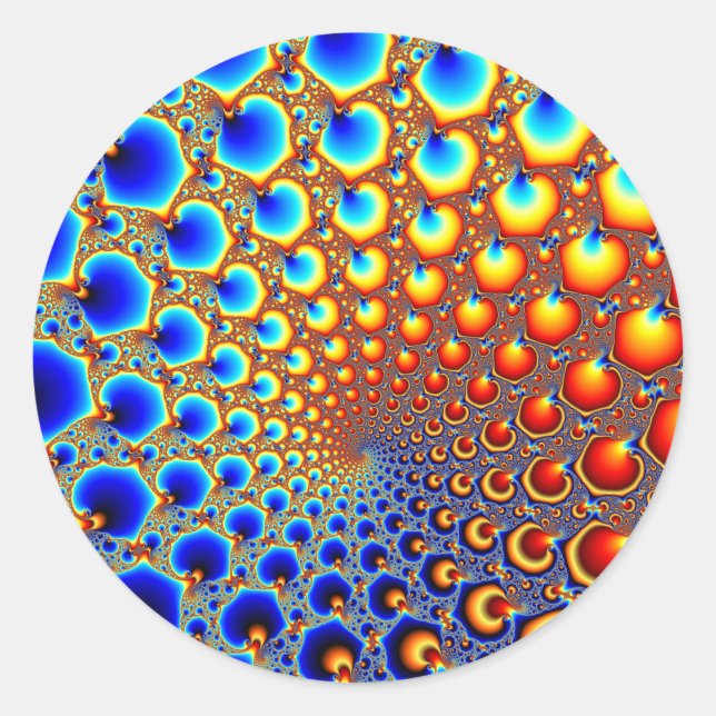 Adesivo Redondo Portal hipnótico - Fractal (Frente)