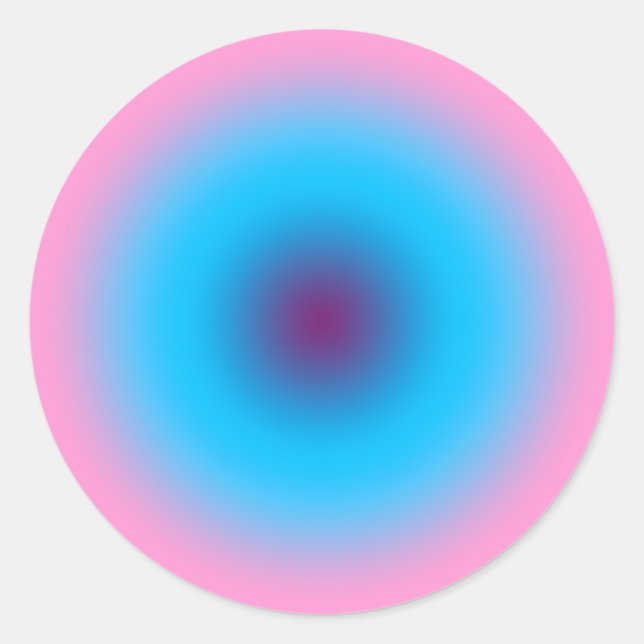 Adesivo Redondo Portas De Gradiente Celestial (Frente)