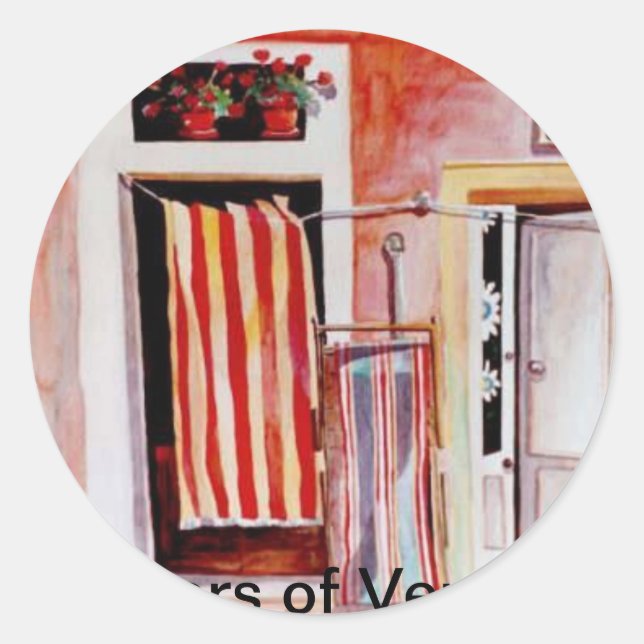 Adesivo Redondo Portas de Veneza (Frente)