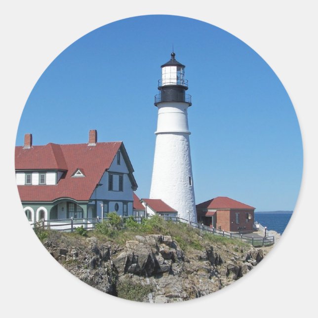 Adesivo Redondo Portland Head Light (Frente)
