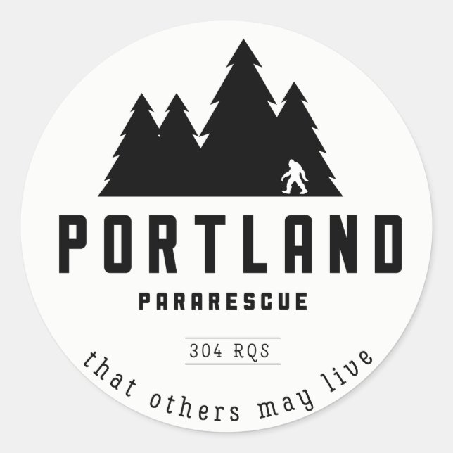Adesivo Redondo Portland ParaEmergency Stickers (Frente)