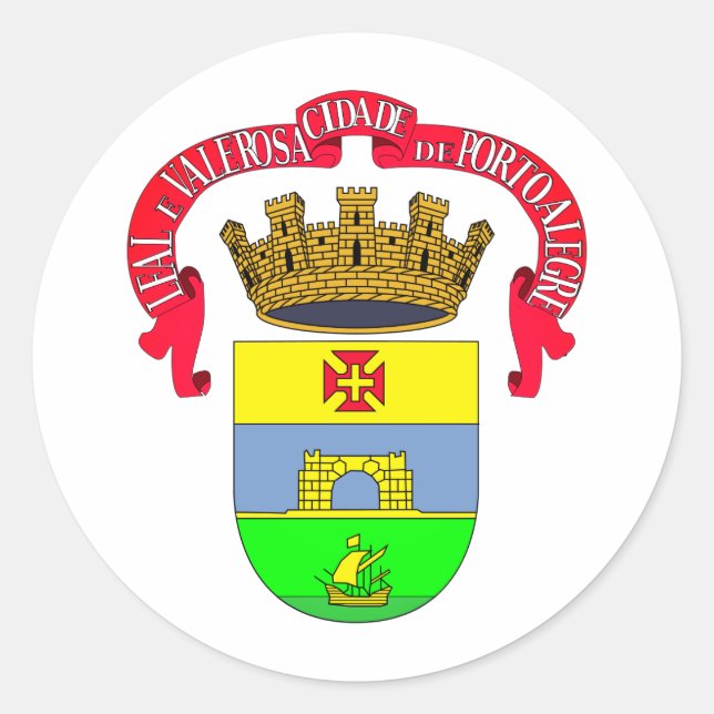 Adesivo Redondo Porto Alegre - BRASIL (Frente)