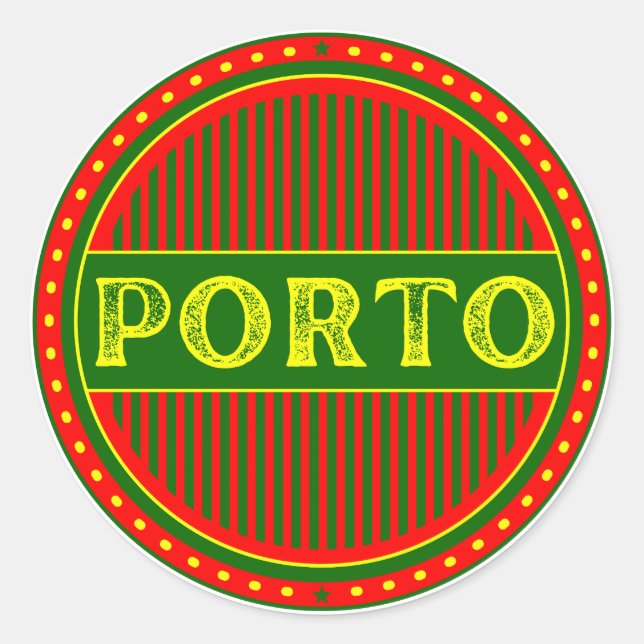 Adesivo Redondo Porto City Pride Emblem – Portuguese Identity (Frente)