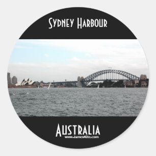 Adesivo Redondo Porto de Sydney