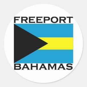 Adesivo Redondo Porto franco, Bahamas