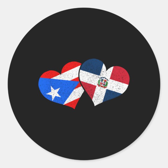 Adesivo Redondo Porto Rico República Dominicana Orgulho Porto Rico (Frente)