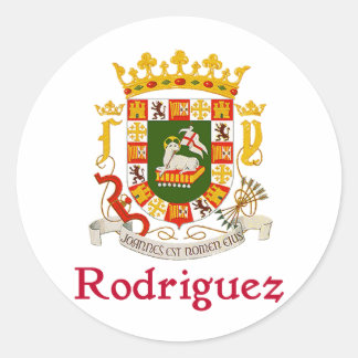 Adesivo Redondo - Porto Rico Shield