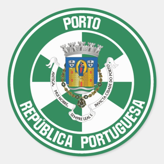 Adesivo Redondo Porto Round Emblem (Frente)