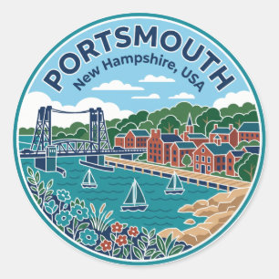 Adesivo Redondo Portsmouth EUA