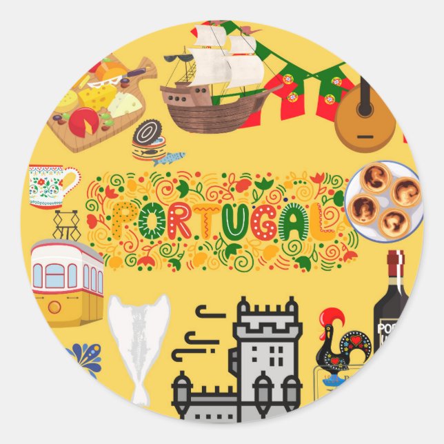 Adesivo Redondo Portugal (Frente)