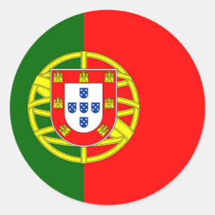 Adesivo Redondo Portugal/bandeira portuguesa