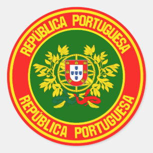 Adesivo Redondo Portugal Round Emblem