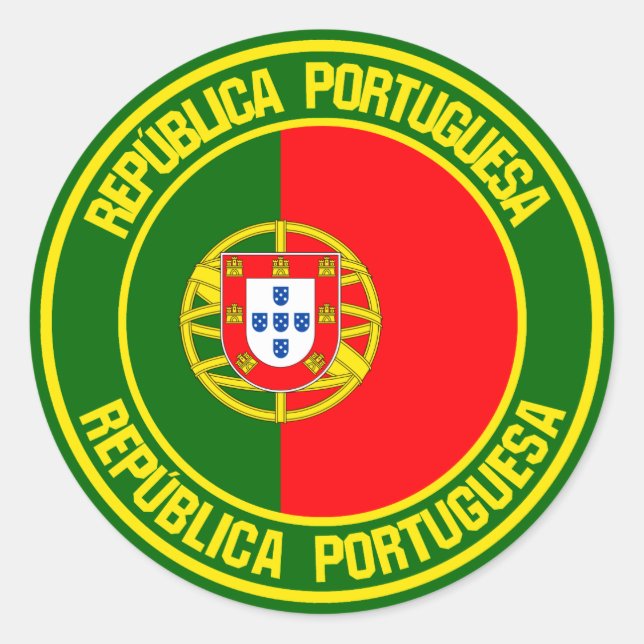 Adesivo Redondo Portugal Round Emblem (Frente)