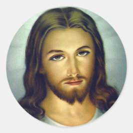 Adesivo Redondo Pose Clássica do Cristo Jesus
