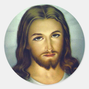 Adesivo Redondo Pose Clássica do Cristo Jesus