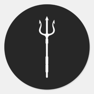 Adesivo Redondo Poseidon Trident Netuno Deus Grego