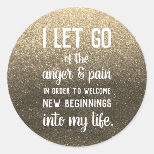 Adesivo Redondo Positividade Bem-estar Gerenciamento de raiva Saúd