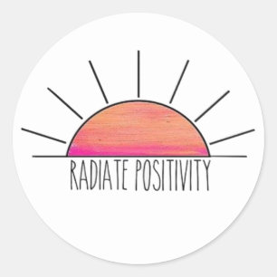 Adesivo Redondo Positividade radiada