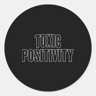 Adesivo Redondo Positividade Tóxica - Treino de Academia Yoga Fitn