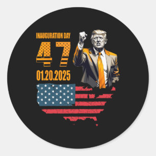 Adesivo Redondo Posse do Presidente Donald Trump Dia da Posse 2025