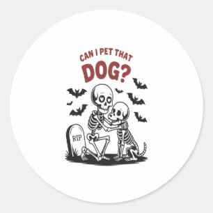 Adesivo Redondo Posso Pôr Aquele Cachorro No Halloween?