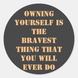 Adesivo Redondo Possuir Palavras Motivacionais com Texto simples