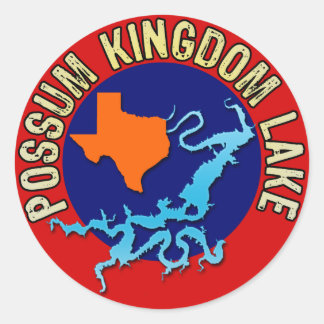 Adesivo Redondo Possum Kingdom Lake, Texas
