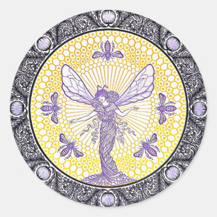 Adesivo Redondo Poster da propaganda do vintage por Kramer