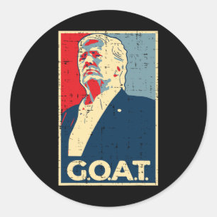 Adesivo Redondo Poster de Goat Trump 2024