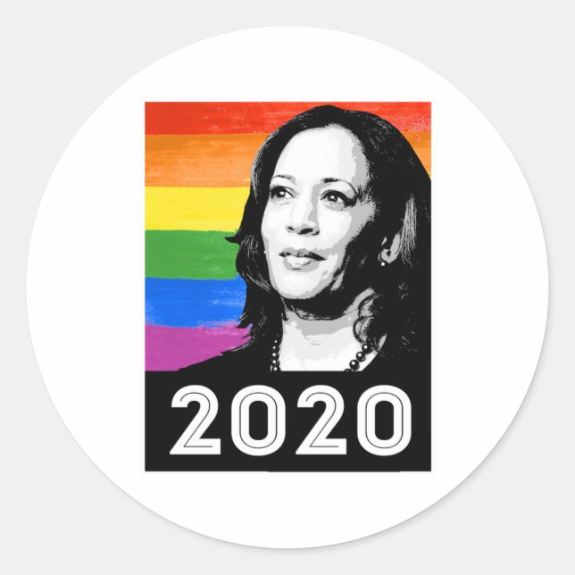 Adesivo Redondo Poster DE ORDENAMENTO KAMALA 2020 (Frente)