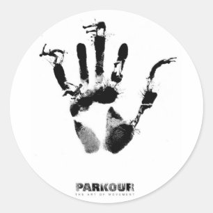 Adesivo Redondo Poster de Parkour