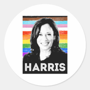 Adesivo Redondo Poster Inclusive Harris Pride