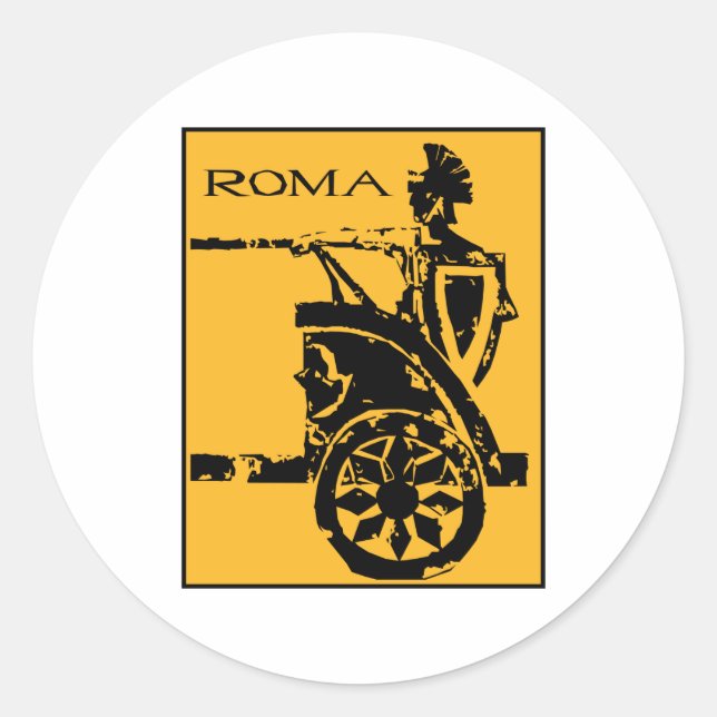 Adesivo Redondo Poster Roma (Frente)