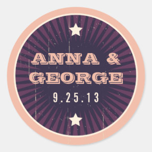 Adesivo Redondo Poster Rustic: EggPlant Dream Sticker Seal