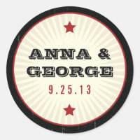 Poster Rustic: Selo Vermelho e Preto