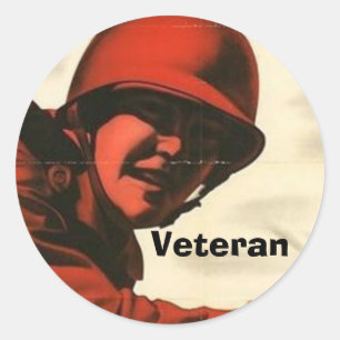 Adesivo Redondo Poster vintage WWII