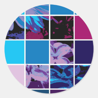 Adesivo Redondo poster zazzé de flor