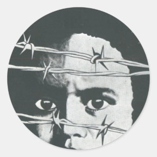 Adesivo Redondo Posters da propaganda de União Soviética da guer