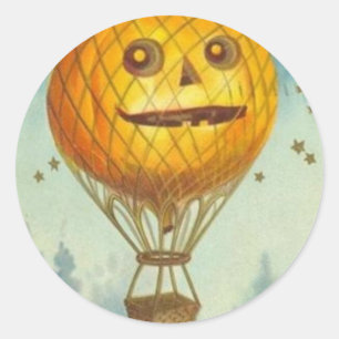 Adesivo Redondo Posters do clássico dos cartões do Dia das Bruxa