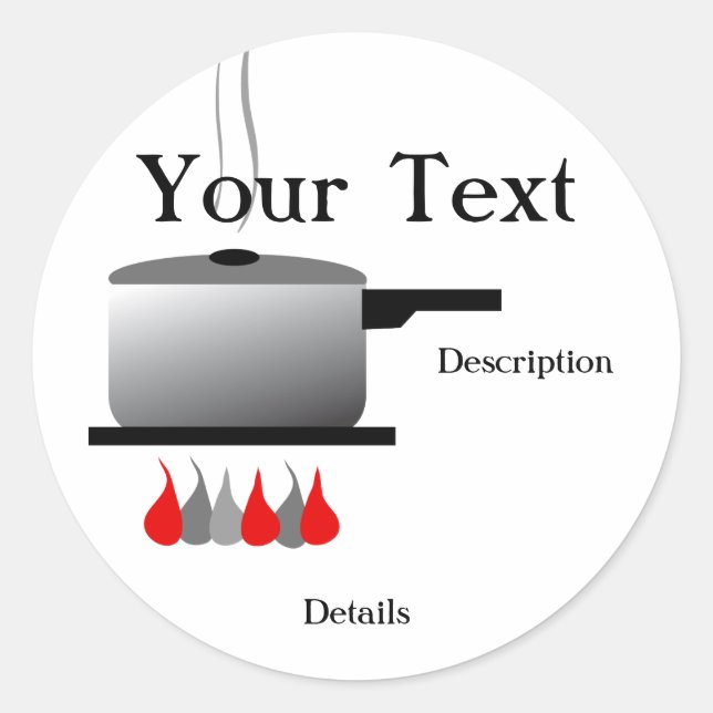 Adesivo Redondo Pote de chef (Frente)