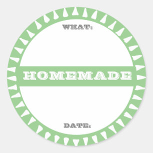 Adesivo Redondo pote de conserva caseiro escreve em pastel fofo