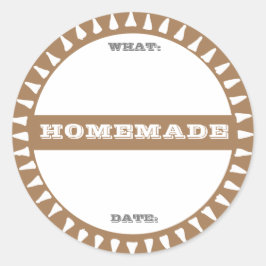 Adesivo Redondo pote de conserva caseiro escrever em pastel fofo