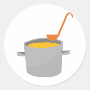 Adesivo Redondo Pote de Soup